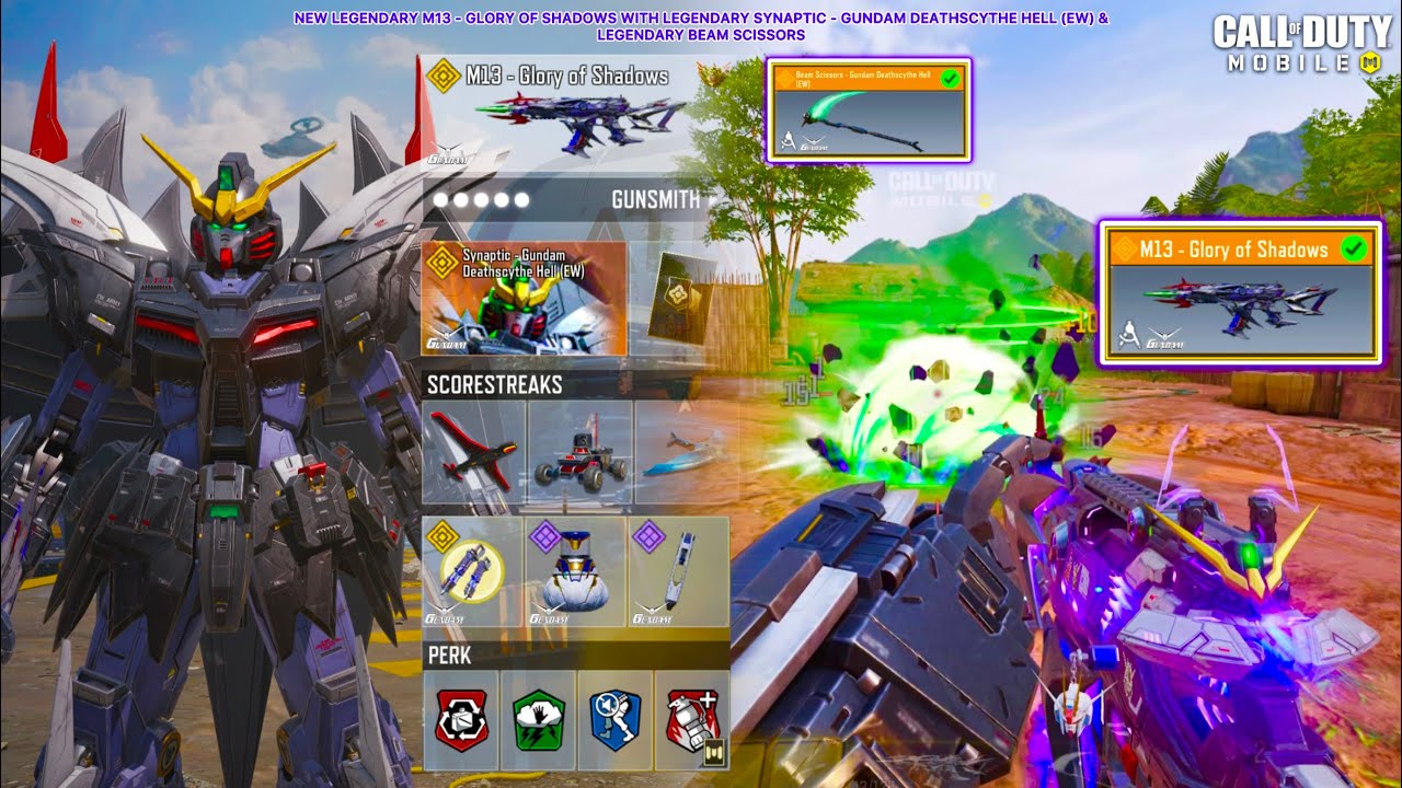 New Legendary M13 -Glory of Shadows looks badass with Legendary Synaptic Gundam to wreak all in CODM