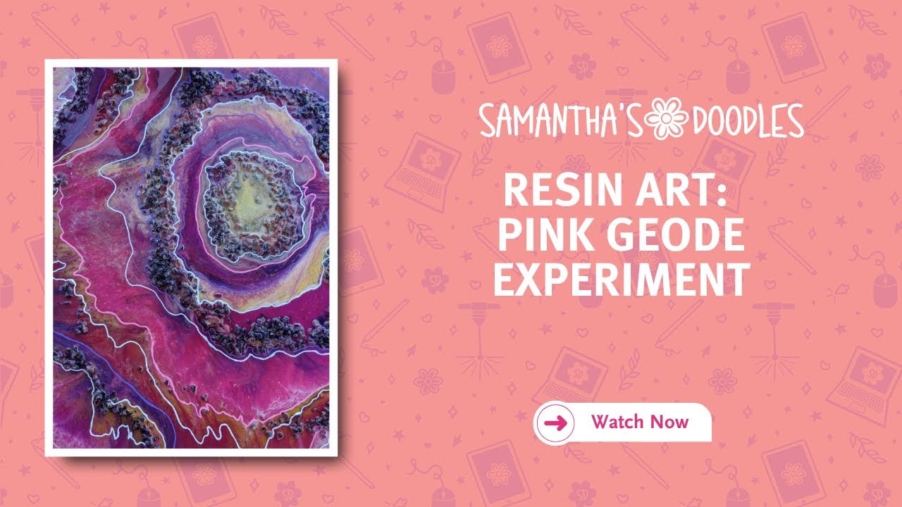 Pink Geode Resin Art Tutorial by SamanthasDoodles