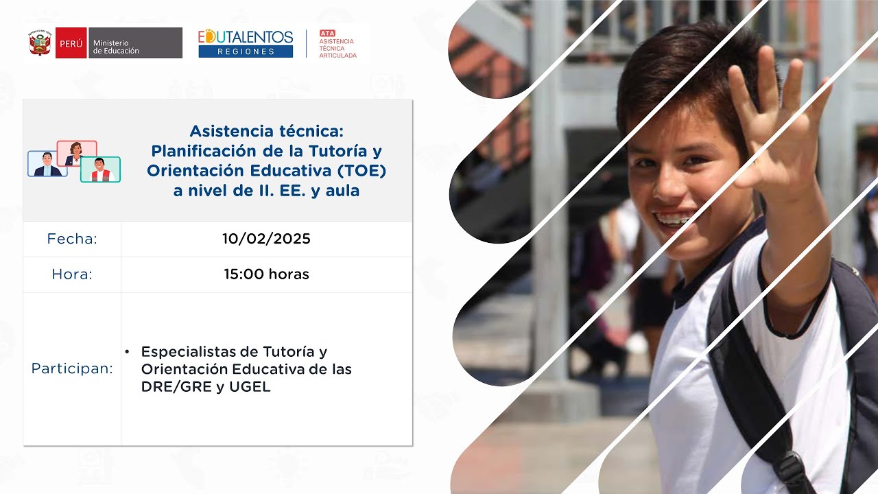Asistencia técnica: Planificación de la Tutoría y Orientación Educativa a nivel de II. EE. y aula