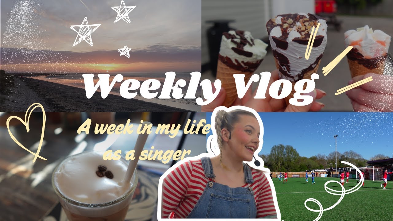 MY FIRST VLOG! Spend a week with me as a singer, living by the beach, watching the football
