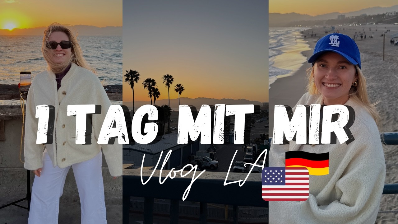 Alltagsdeutsch 🇩🇪 - Los Angeles - Ein Tag mit mir in VENICE - Learn German Fast