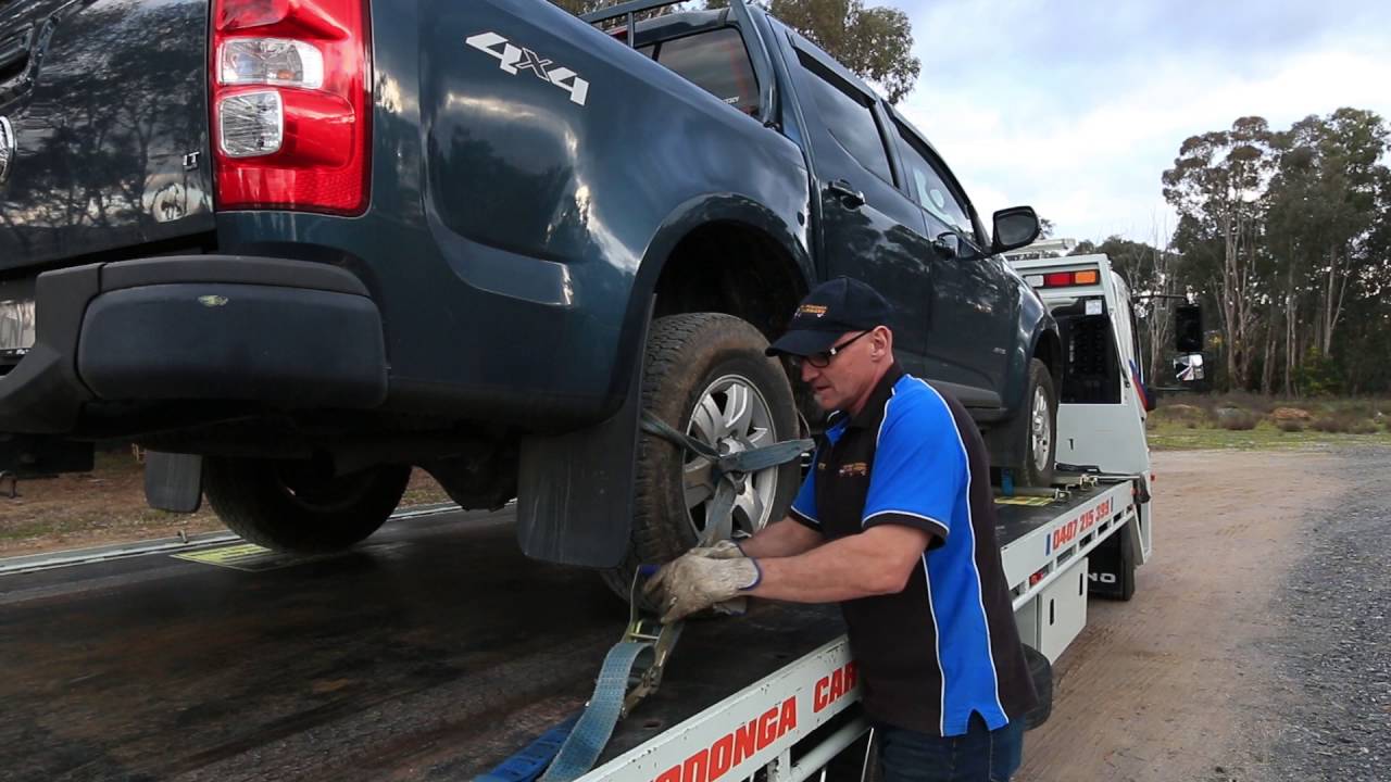 Tying down and safely transporting a vehicle