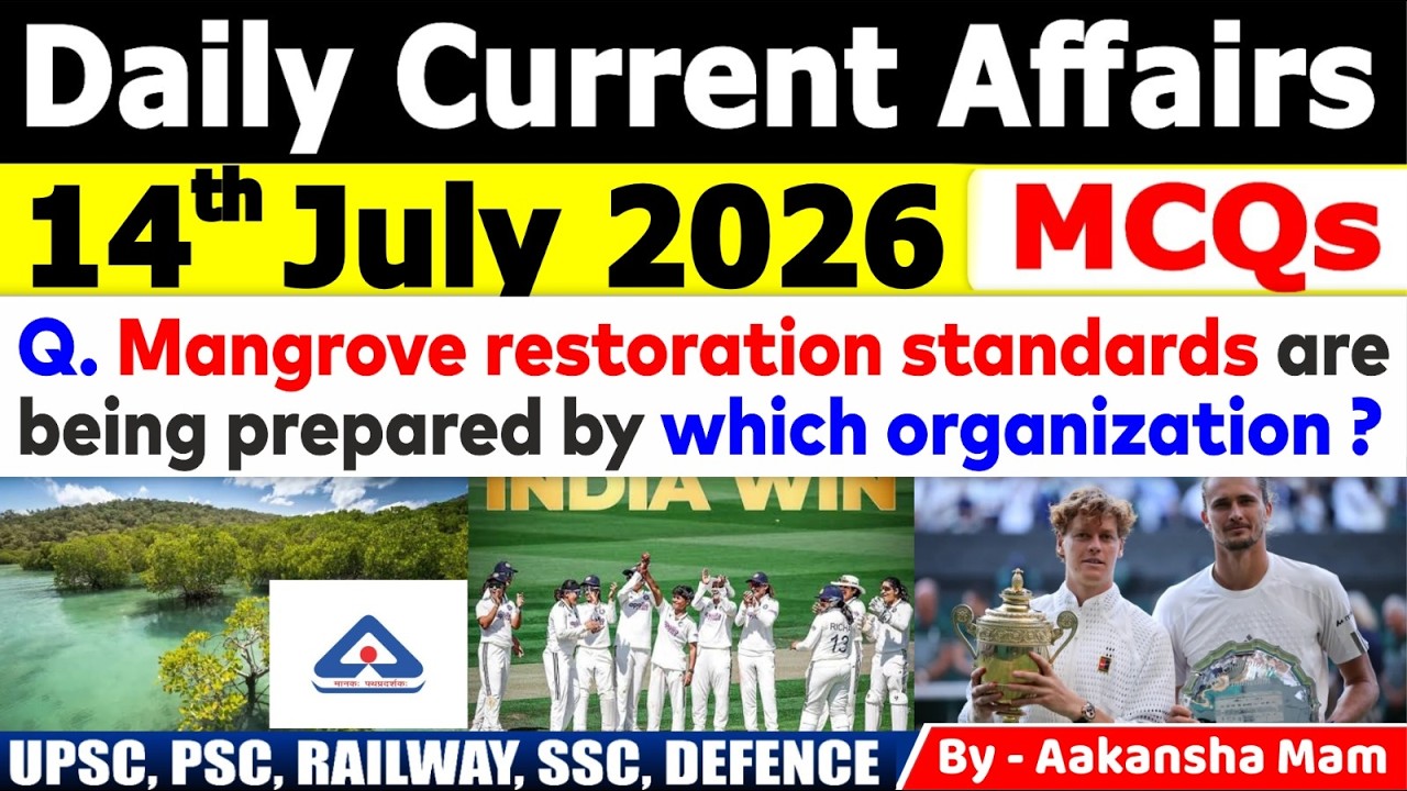 14th July 2026 Current Affairs🔥 | Daily MCQs | Today&rsquo;s Most Important MCQs #currentaffairs2026