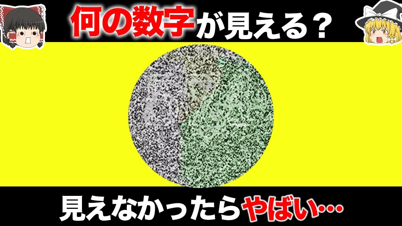 【ゆっくり解説】この数字が見える？見えなかったらヤバい…