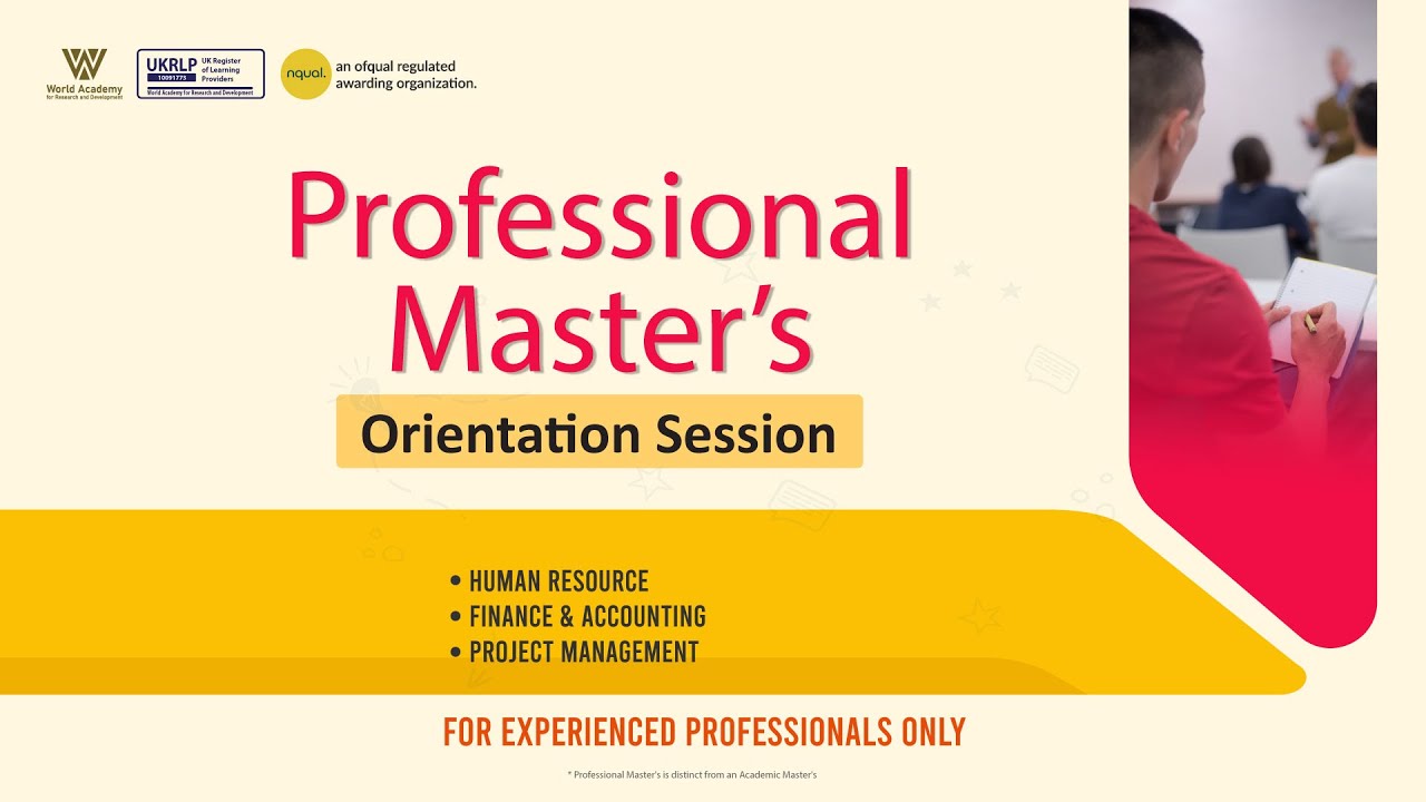 Professional Master&rsquo;s!