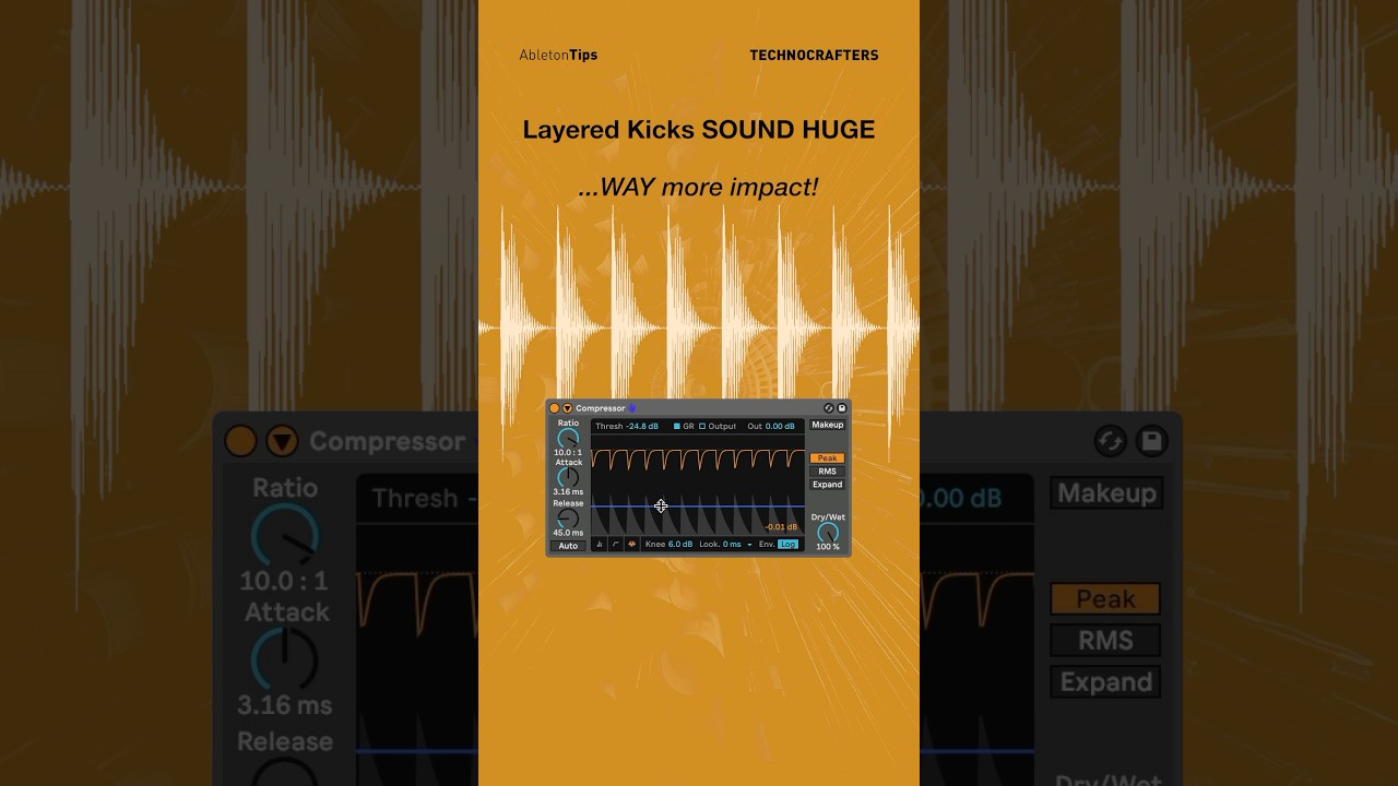 How to Make a Techno Kick Sound HUGE  (Easy Ableton Trick) #abletontutorial #abletontips