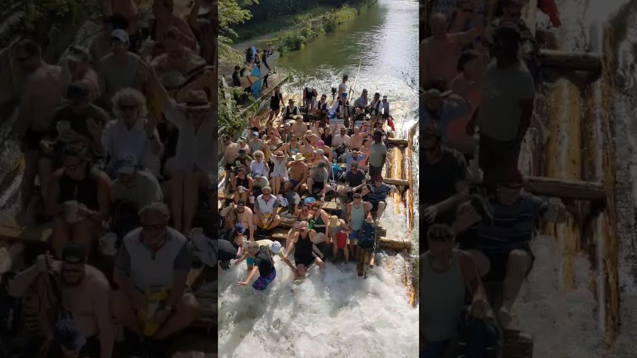 Przybycie tratwy na Isar w Monachium do przystani