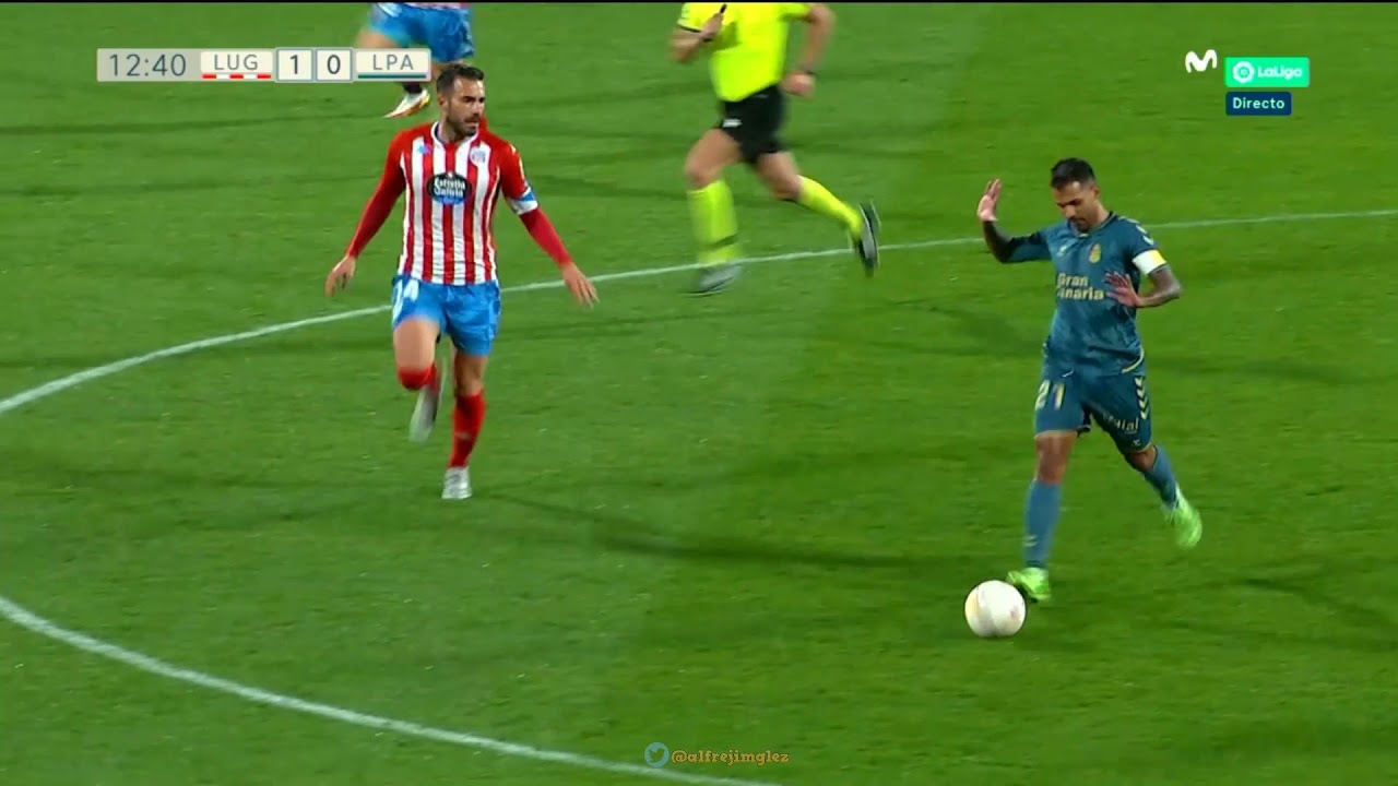 Lesi&oacute;n de Jonathan Viera en el CD Lugo 2 UD Las Palmas 0 |  | @LALIGAHYPERMOTION 21-22