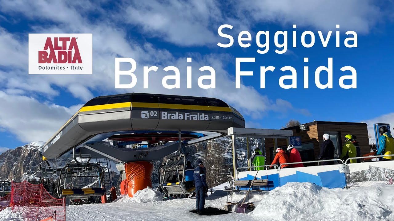 Segiovia Braia Fraida: super panorami Dolomitici #altabadia #dolomitisuperski #chairlift #dolomites