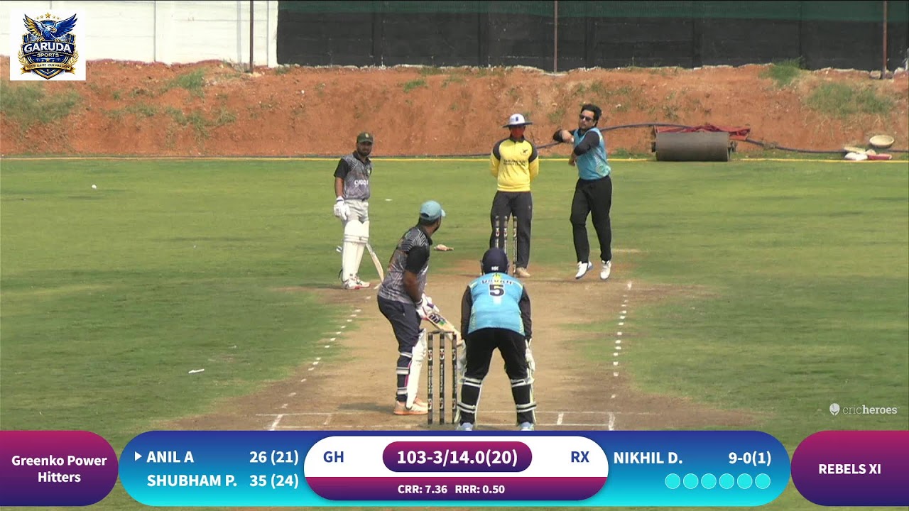 GARUDA T20- GREENKO POWER HITTERS vs REBEL XI