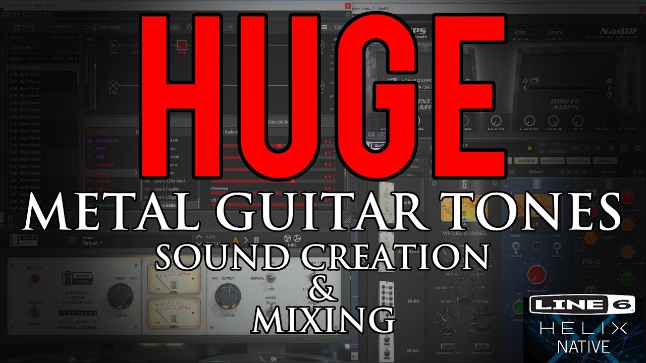 HUGE metal guitar tones! Sound creation & mixing (Line 6 Helix & OwnHammer HHC1 & 2)