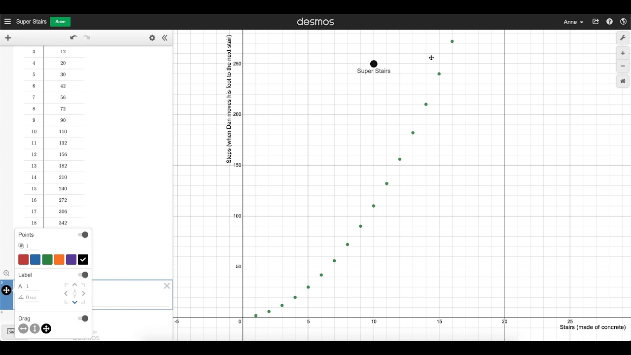 Put a title on a desmos graph