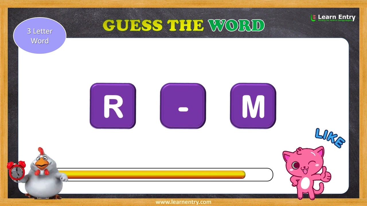 Fill in the missing letters and Complete the words (3 letter words) | Word puzzle game - #3