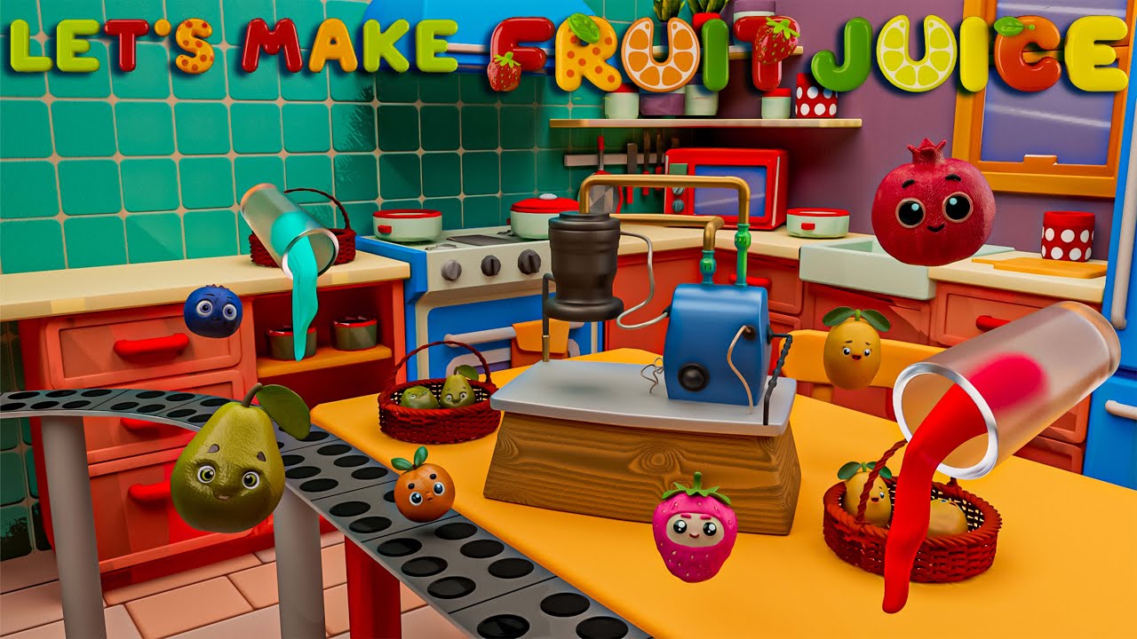 🍍🍇 Fun Fruit Factory: Let's Make Juice Together! 🍋🍐 | Toco Tamater