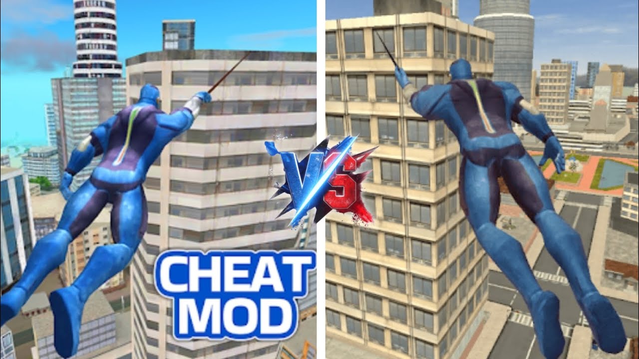 Rope Hero Cheat Ground Mod V/S Rope Hero Vice Town New Update 