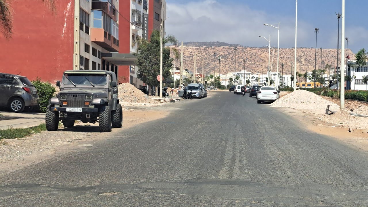 جولة إنطلاقا من أشغال ال Sicatra في شارع المسيرة أمام مدرسة القسطلاني في إتجاه الطريق السريع