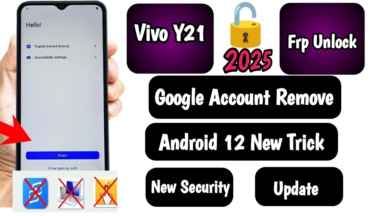 Vivo Y21 V2111 Frp Unlock Android 12 🔓 Y21 Google Account How To Remove Without Pc 2025