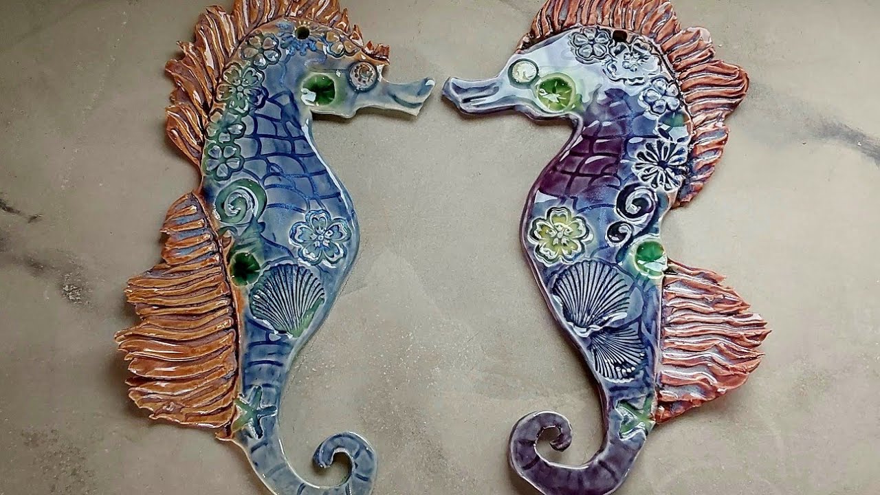 Pottery Seahorses (handbuilt tutorial)!