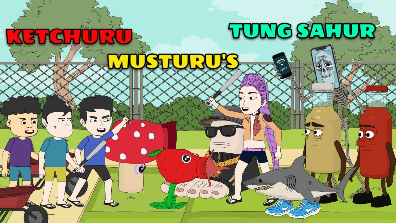 BRAINROT ANIMATION  DEMON HUNTER KETCHURU AND MUSTURU'S TUNG TUNG SAHUR   | Pinoy Animation