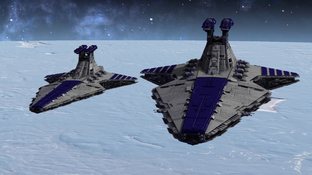 Republic Venators vs CIS Venators - Star Wars Empire at War Remake NPC Battle
