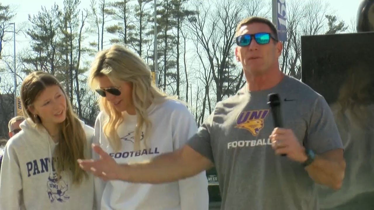 UNI community gathers for emotional tribute to Panther football player Parker Sutherland