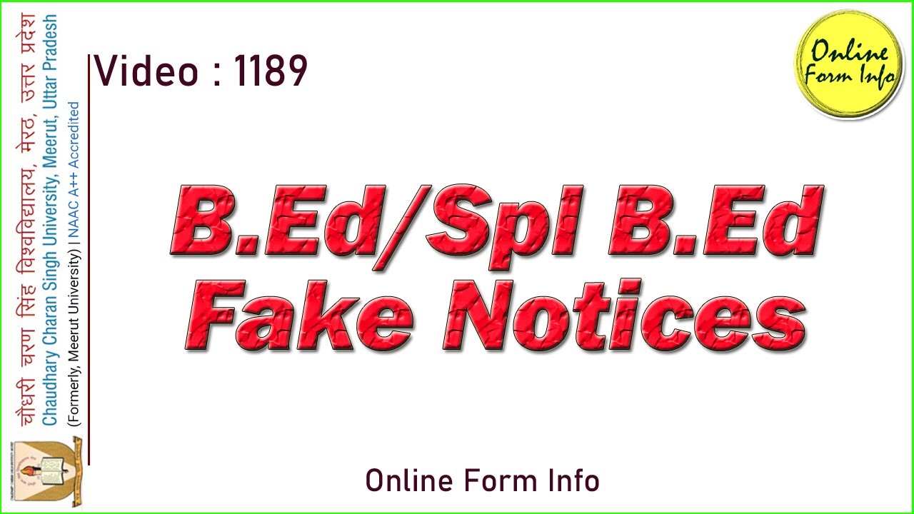 BEd exam postponed? Official Notice by Online Form Info