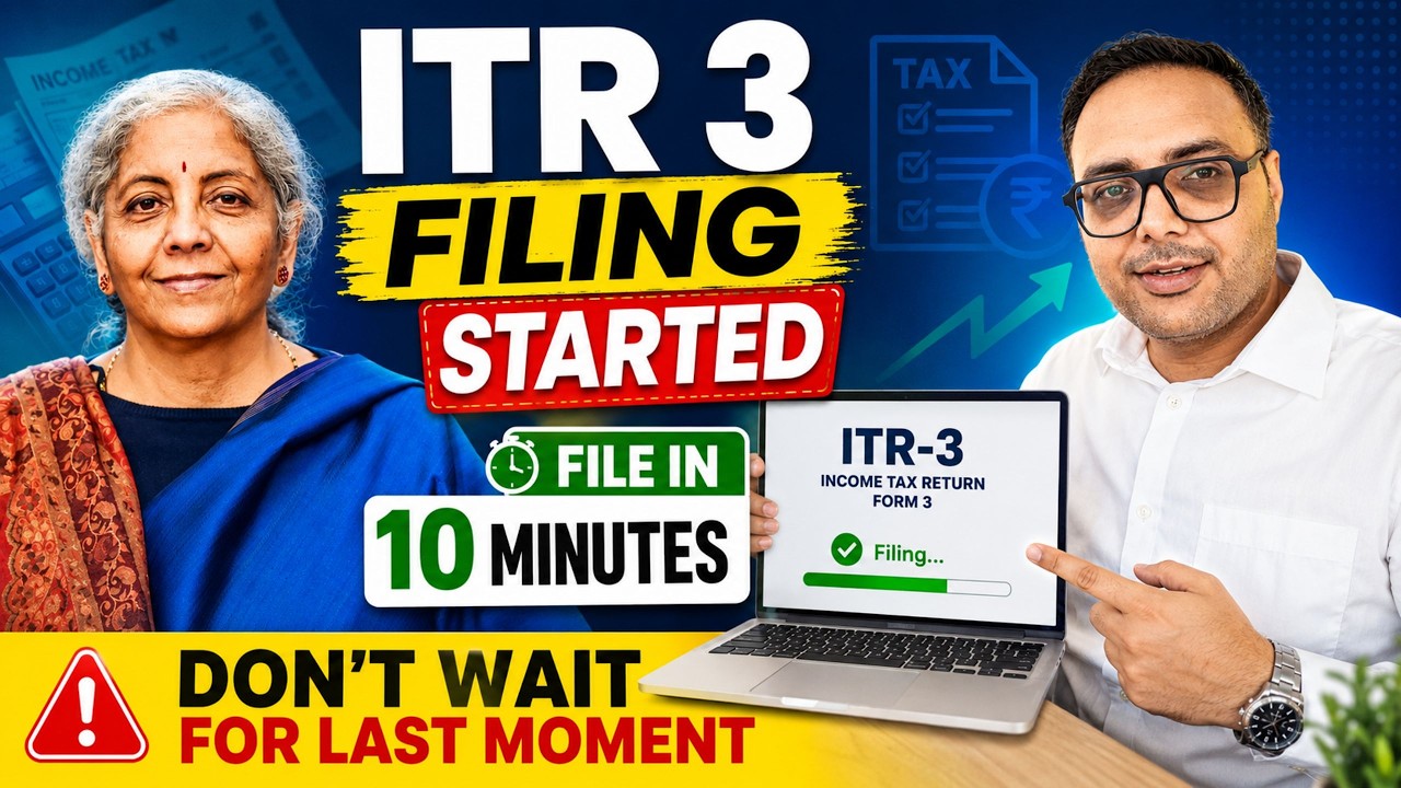 ITR 3 Filing AY 2026-27 | Complete Step-by-Step Filing for F&O Traders, Intraday & Business Income
