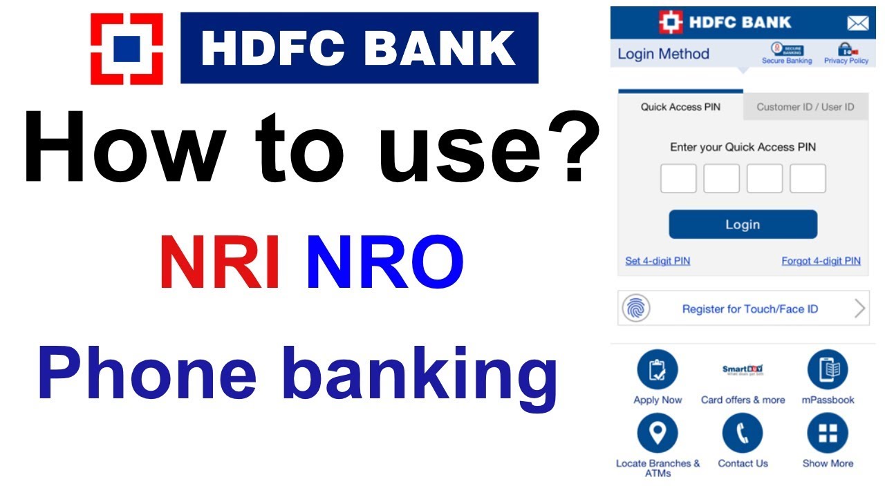 How to use hdf mobile banking app NRI people