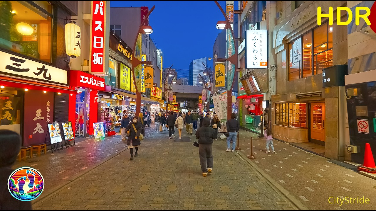 Tokyo Ameyoko Night Walking Tour アメ横 | Ueno Street Market • 4K HDR