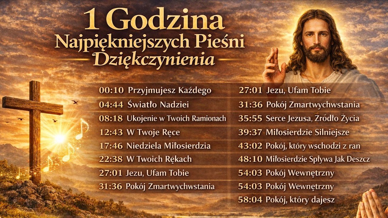 1 Godzina Najpiękniejszych Pieśni Dziękczynienia (z tekstem)🙏 Najlepsze Pieśni Religijne | Wiara