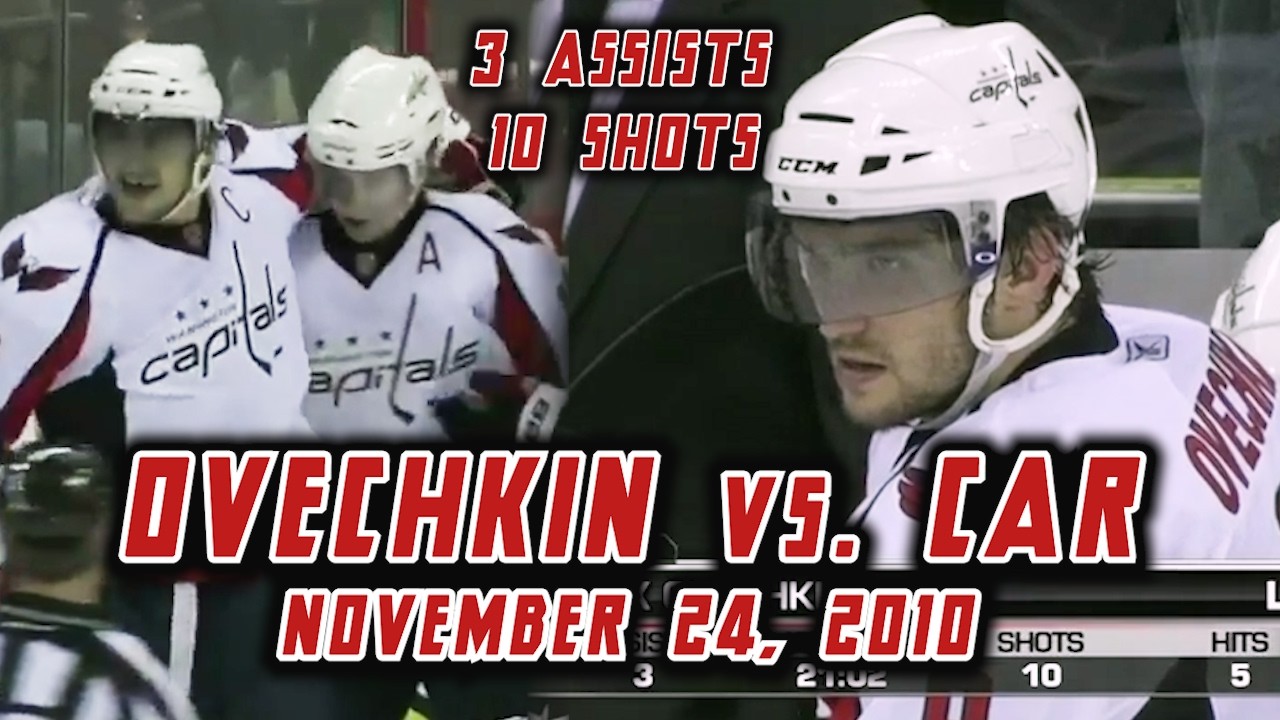 Alex Ovechkin's 3-Assist Night vs. Carolina (11/24/2010)