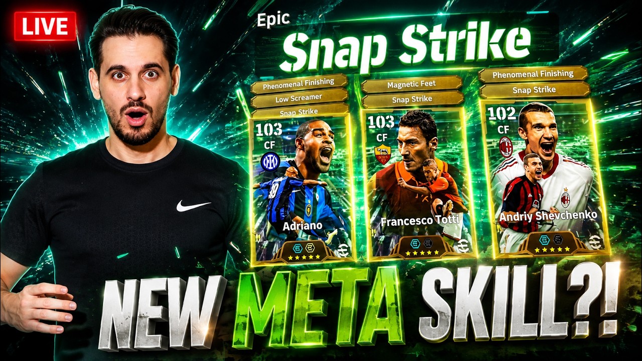 NEW SNAP STRIKE SHOWTIME SKILL! 😳 ADRIANO, TOTTI & SHEVCHENKO PACK OPENING 🔥 eFootball 27 LIVE 🔴