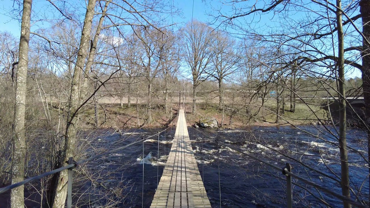 Mörrumsån, high spring water flow on this sunny easter day walk along the Mörrum river