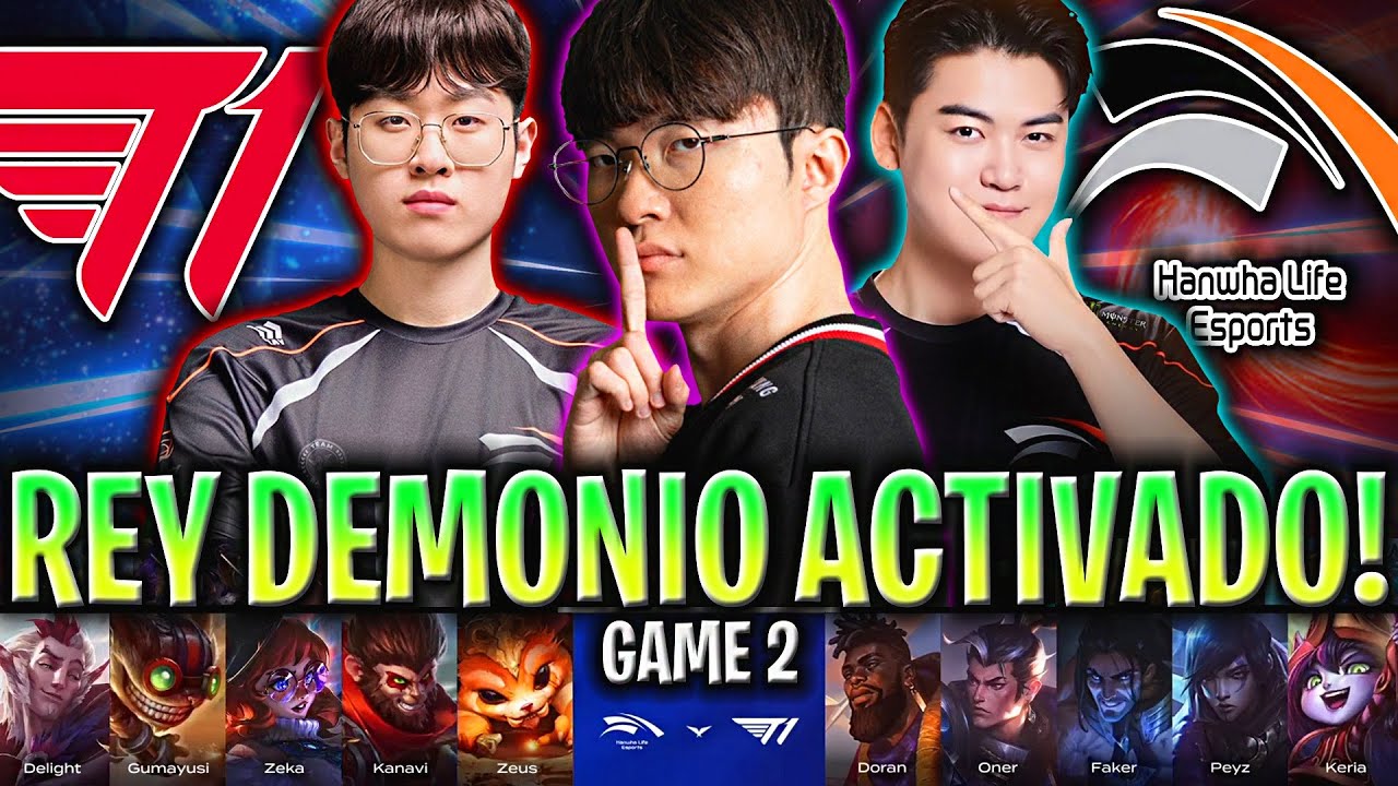 FAKER ACTIVA EL MODO REY DEMONIO?😱 | T1 vs HLE Game 2 LCK CUP 2026 en ESPAÑOL