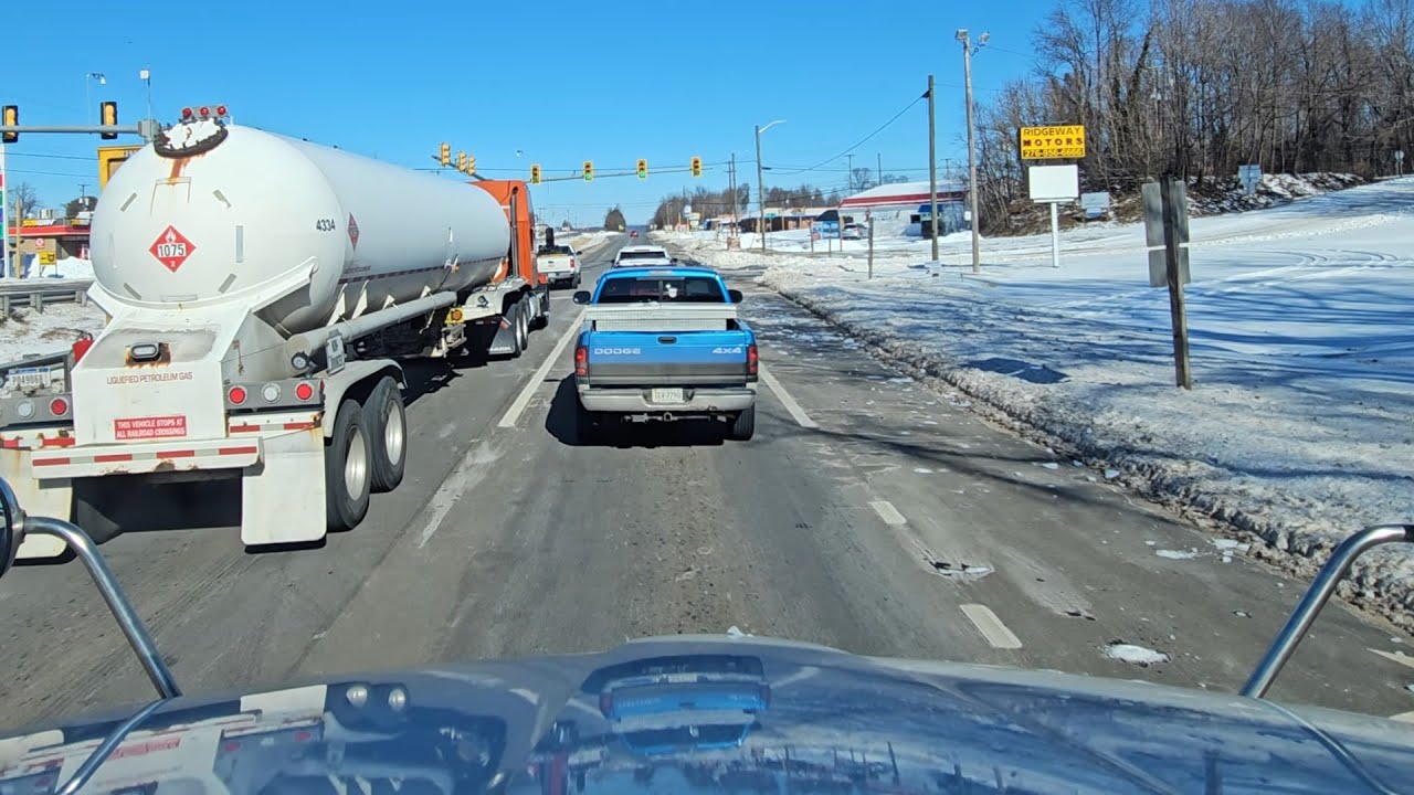 1/31/26, BIG RIG WINTER DRIVE: Ridgeway, VA to Rocky Mount via US-220 (4K Trucking POV)
