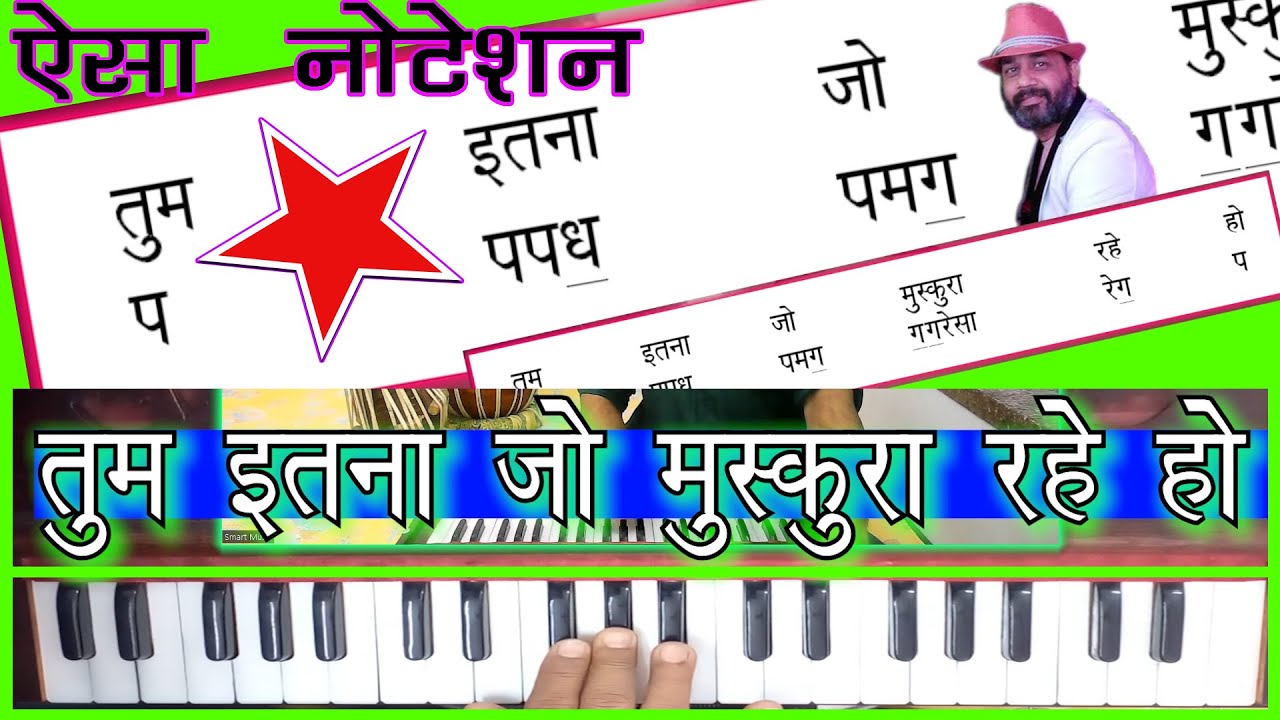 Tum Itna Jo Muskura Rahe Ho | On Harmonium Notations | Smart Music Jagjit Singh Gazal