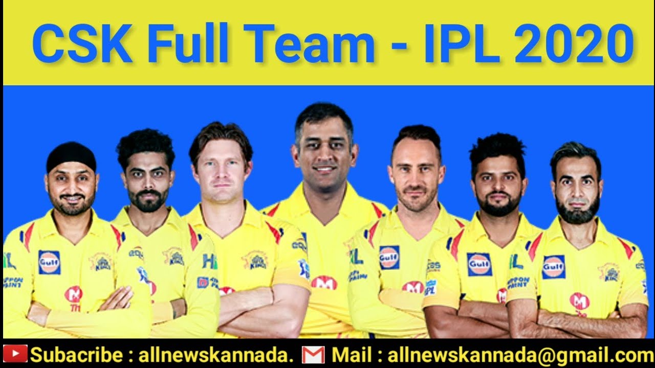 IPL 2020 | Chennai Super Kings (CSK) Full Team | CSK 2020 Squad