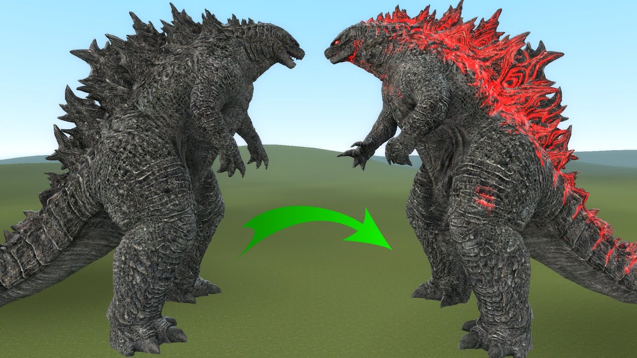 EVOLUTION of GODZILLA'S ALL SKIN in Garry's Mod (Godzilla Animation)