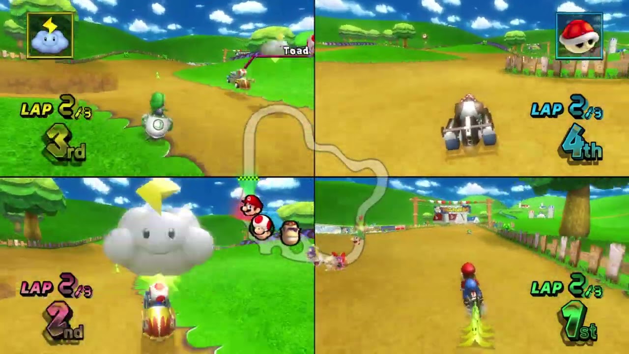 Mario Kart Wii ✦ 4 Players #569 Mushroom Cup Mirror
