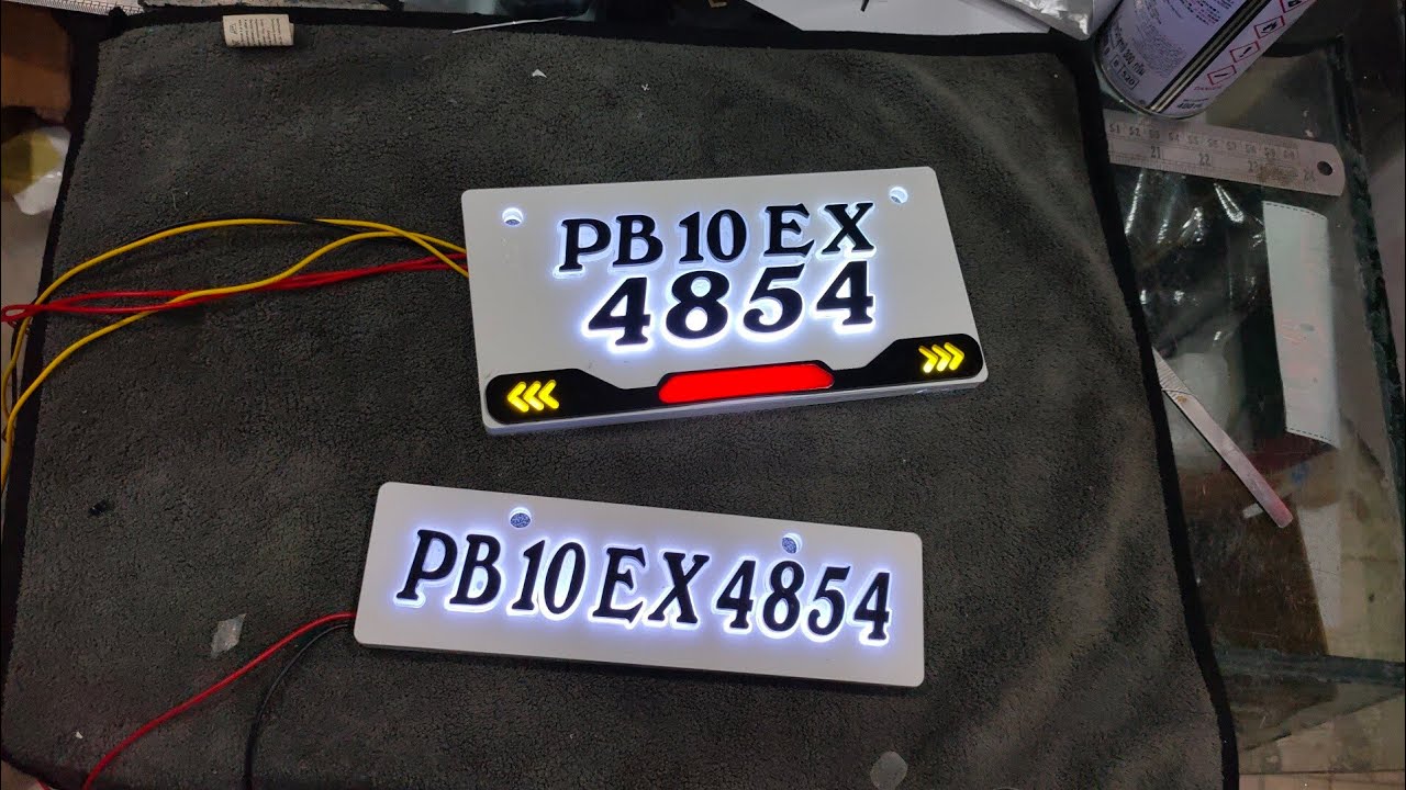 New LED number plate white colour with indicator feature brake light option