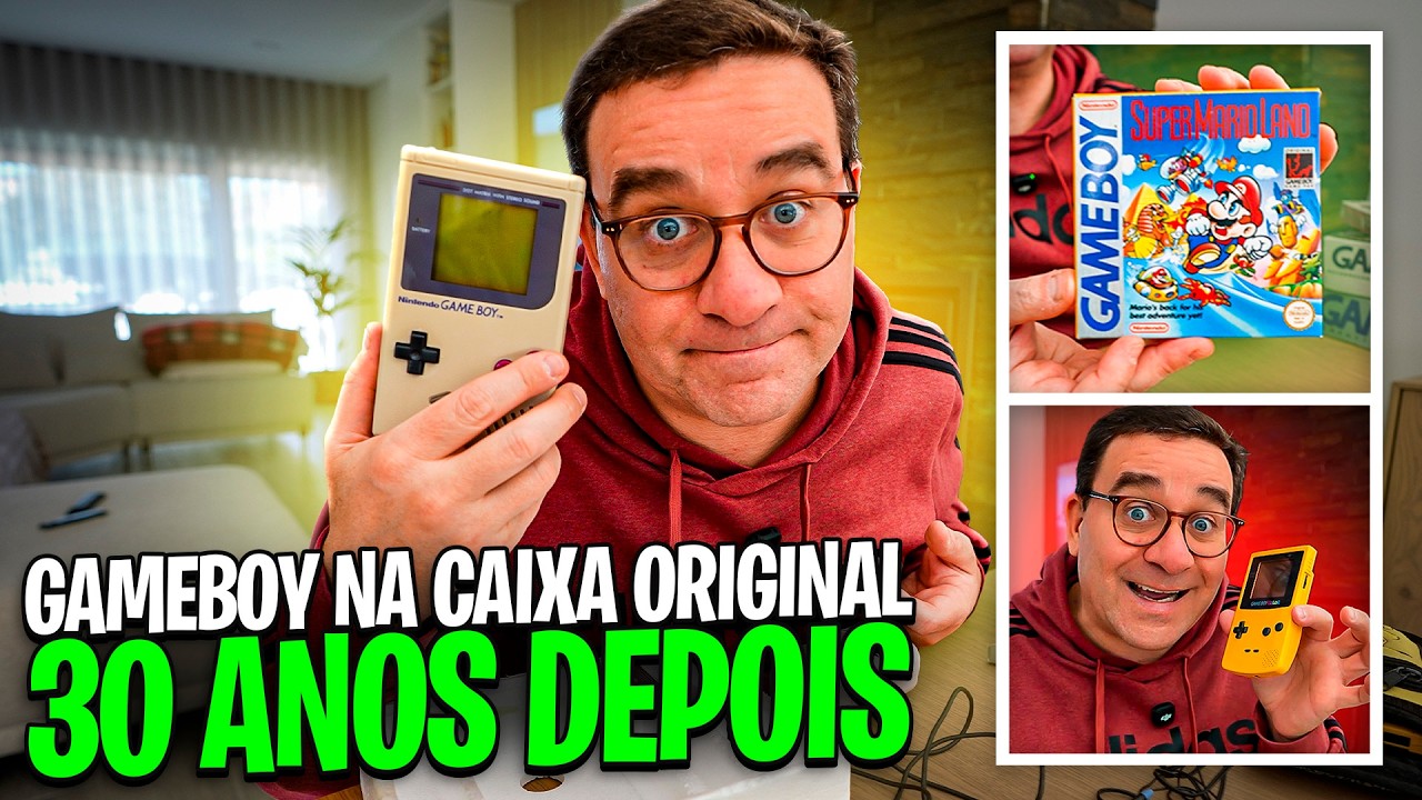 GAMEBOY NA CAIXA ORIGINAL 30 ANOS DEPOIS