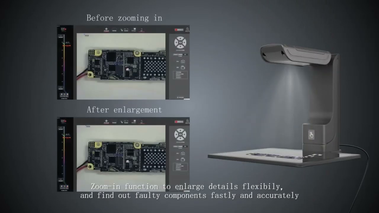 Thermal imaging camera for PCBA inspection, thermal diagnostic camera, phone pcb troubleshoot
