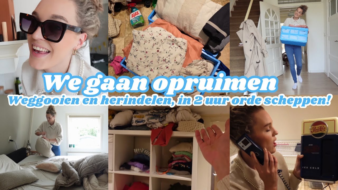 OPRUIMVIDEO: van CHAOS naar RUST! Een heleboel SPULLEN DECLUTTEREN, WEG ERMEE! | Zeg maar Fem