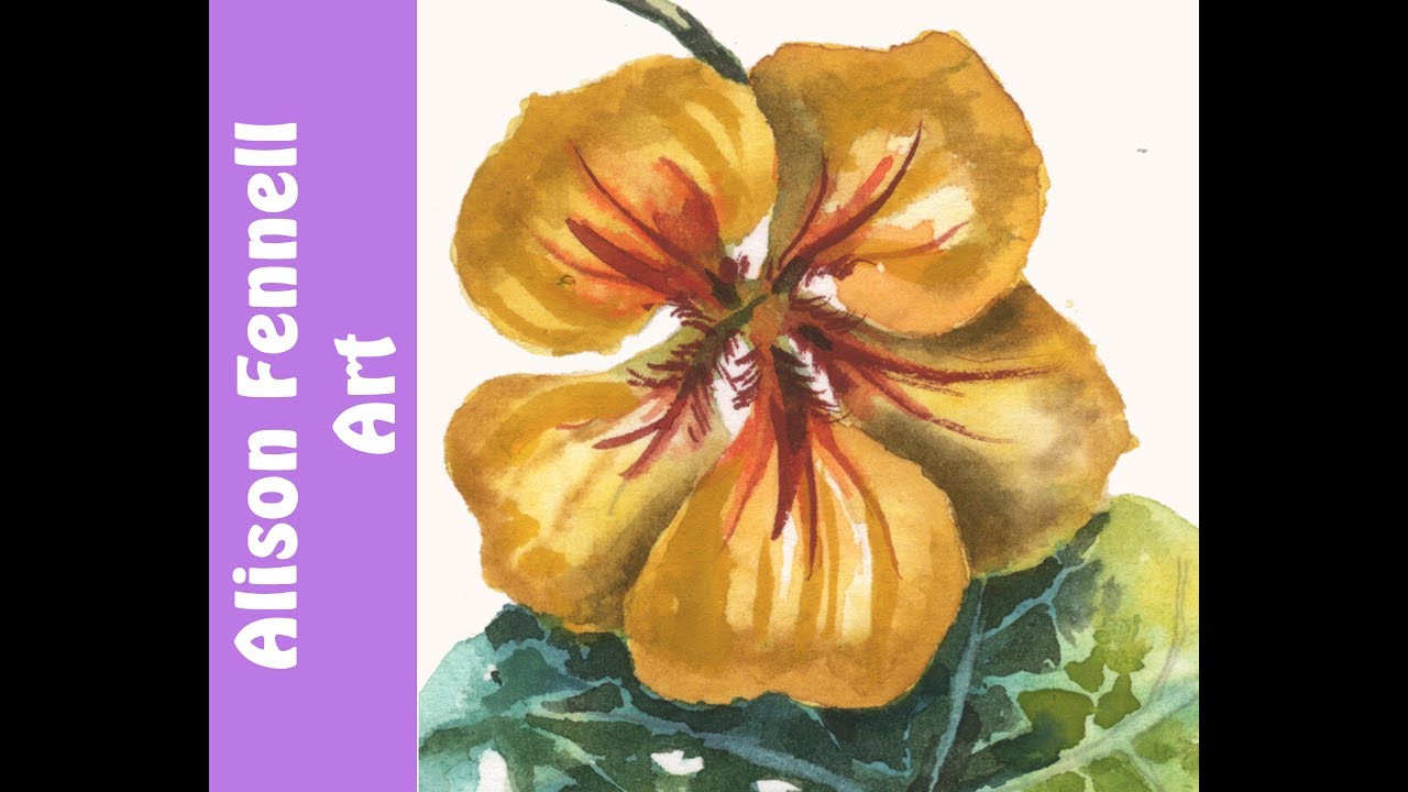 How to Paint Nastursiums in Watercolor