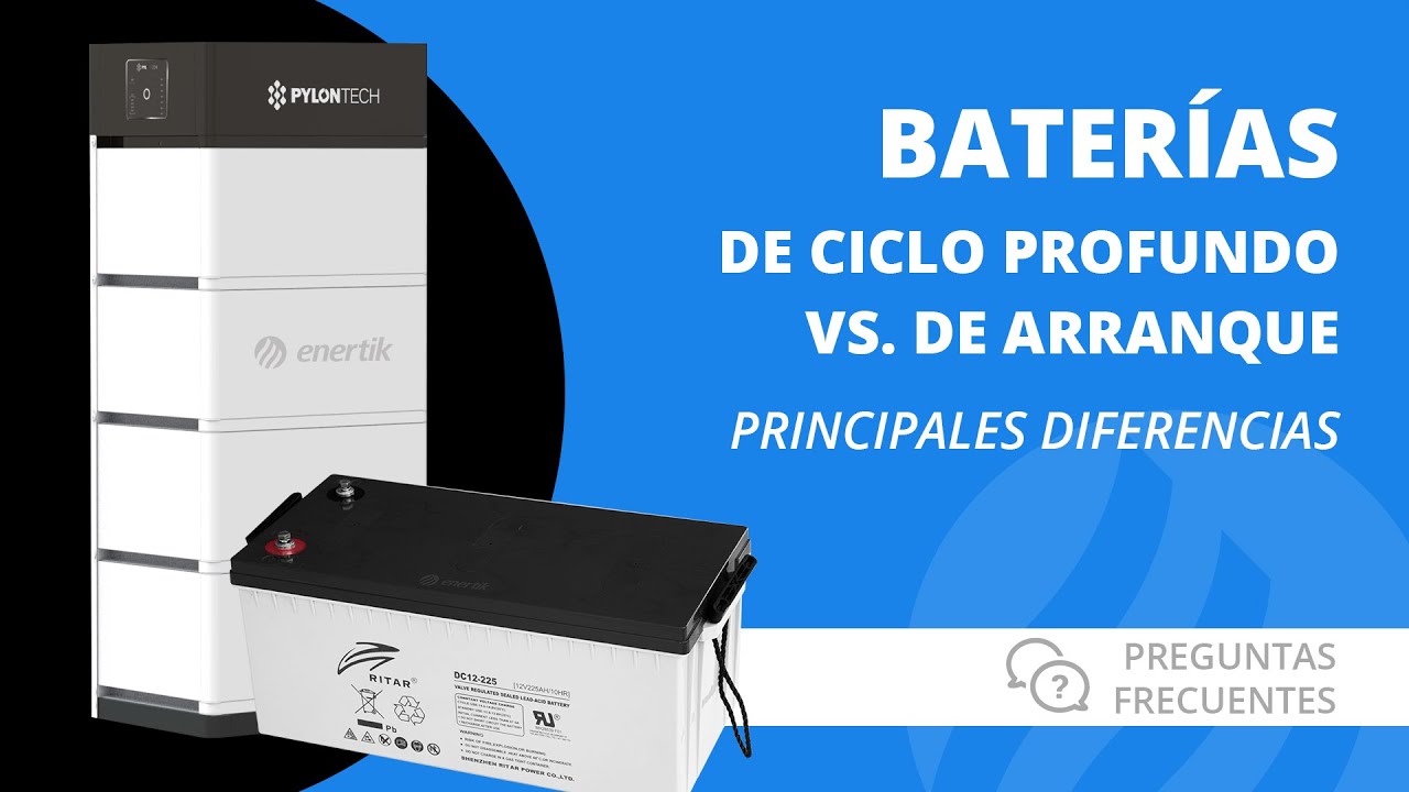 Diferencias entre bater&iacute;as de ciclo profundo y bater&iacute;as de arranque para autom&oacute;viles, cu&aacute;l es mejor?
