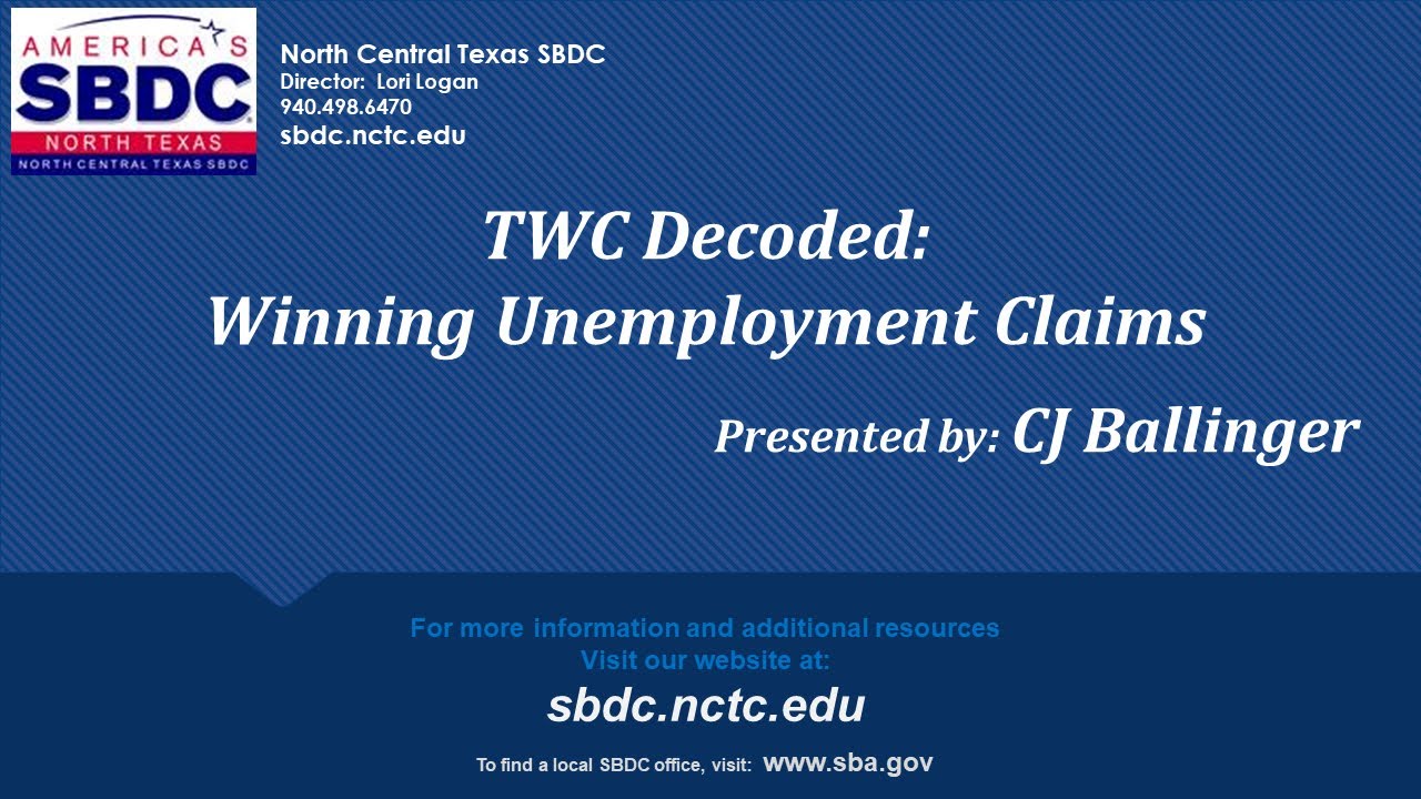 TWC Decoded:  Winning Unemployment Claims
