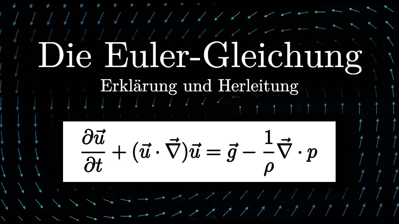 Die Euler-Gleichung - Erklärung & Herleitung (Strömungsmechanik)