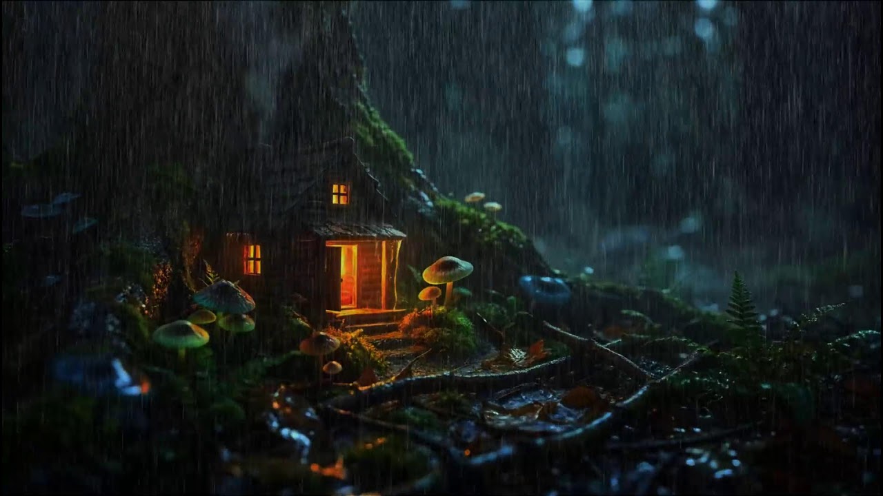 NO ADS – Heavy Rain and Emotional Piano for Deep Sleep | Insomnia Relief