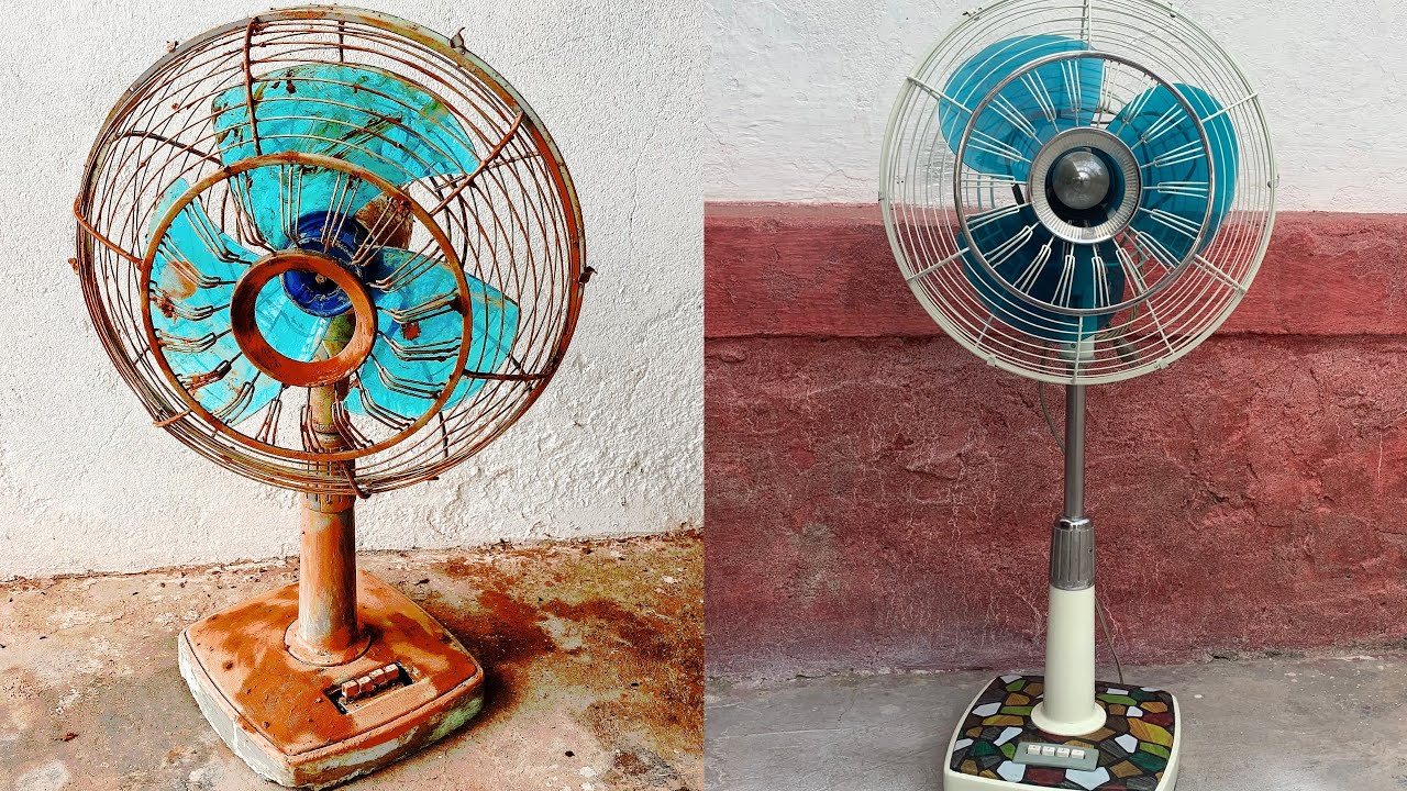 Restoration old rusty desk fan | Restore old broken table fan | Rebuild electric fan