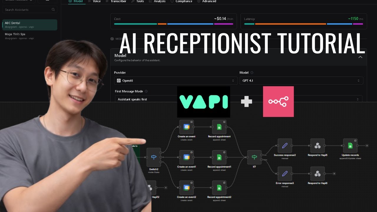 How I Built an AI Receptionist with Vapi + n8n (Full Technical Walkthrough)